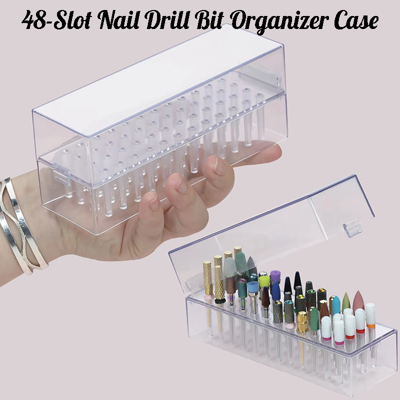 Tech Accessories Box - 48 ثقوب واضح مسمار لقمة ثقب