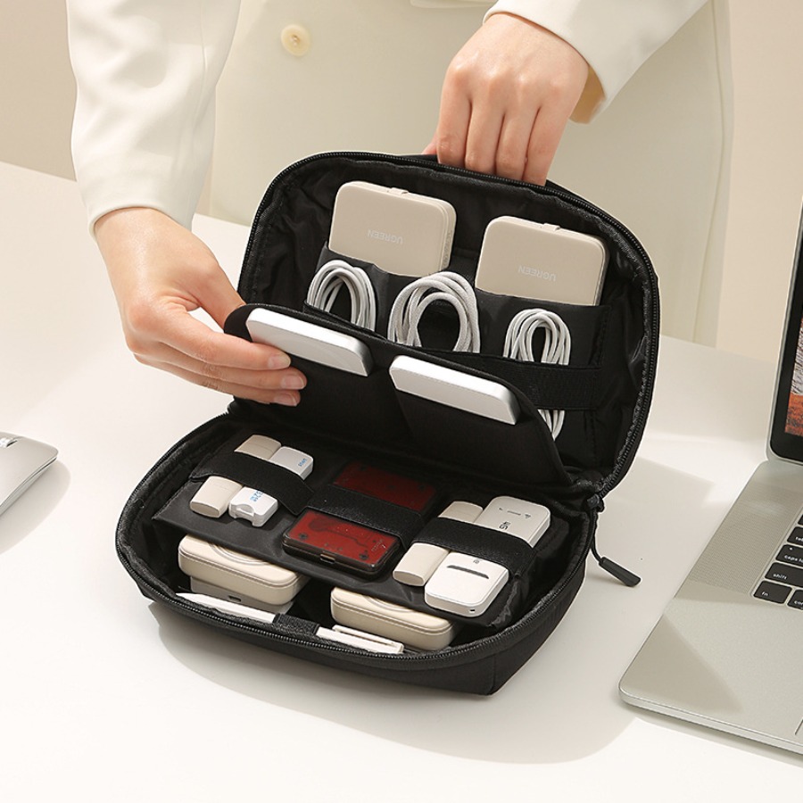 Tech Accessories Organizer Pouch - منظم أسلاك محمول للسفر، حافظة تخزين