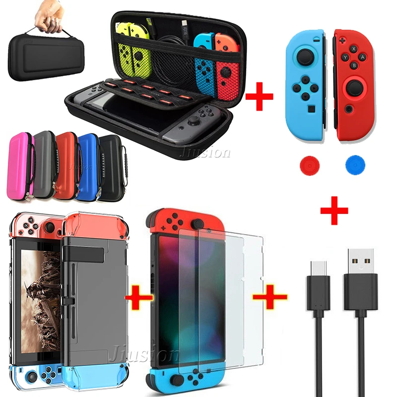 Tech Accessories Hard Case - 6 في 1 عدة أكياس لنينتندو