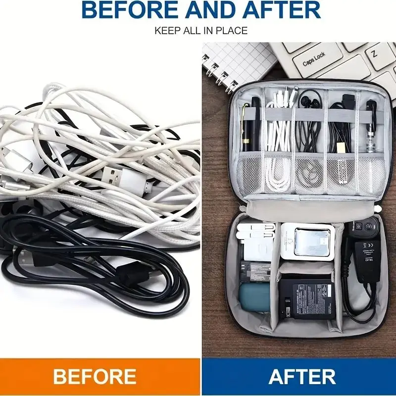 حافظة تنظيم تقنية محمولة لتخزي - مراجعة Tech Accessories Organizer Pouch وسعره