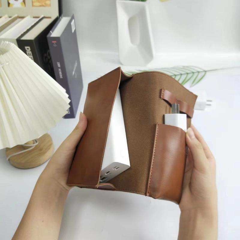 1 قطعة بو الجلود متعددة مقصورة - مراجعة Tech Accessories Organizer Pouch وسعره