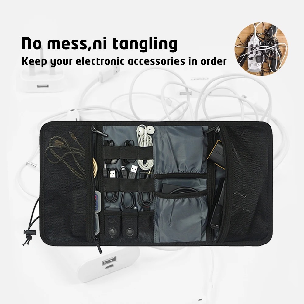 حقيبة سلك منظم إلكتروني، شاحن  - مراجعة Tech Accessories Organizer Pouch وسعره
